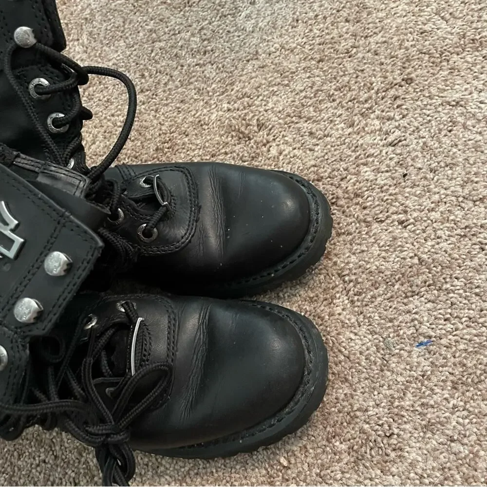 Harley Davidson lace up boots - Picture 8 of 9